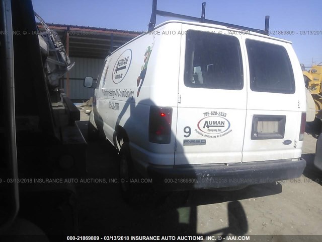 1FTNE24W28DB34708 - 2008 FORD ECONOLINE E250 VAN WHITE photo 3