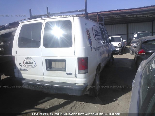 1FTNE24W28DB34708 - 2008 FORD ECONOLINE E250 VAN WHITE photo 4