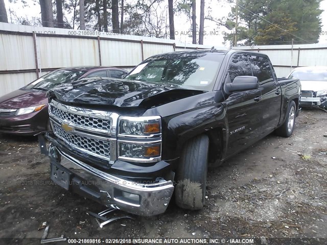 3GCPCRECXEG216048 - 2014 CHEVROLET SILVERADO C1500 LT BLACK photo 2