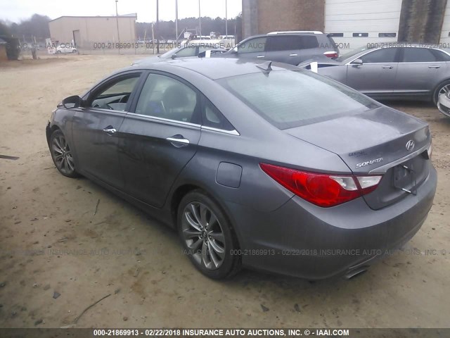 5NPEC4AC3BH284677 - 2011 HYUNDAI SONATA SE/LIMITED GRAY photo 3