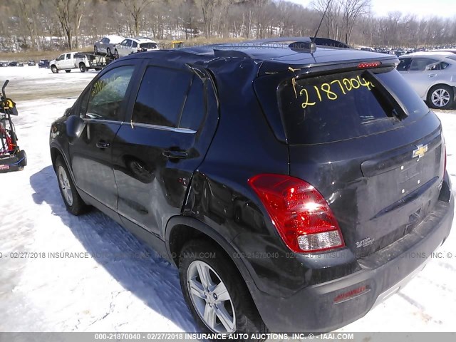 KL7CJRSB3FB244457 - 2015 CHEVROLET TRAX 1LT BLACK photo 3