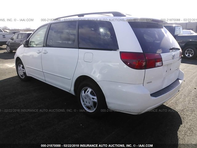 5TDZA23CX4S132160 - 2004 TOYOTA SIENNA CE/LE WHITE photo 3