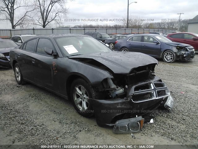 2C3CDXBG8DH663875 - 2013 DODGE CHARGER SE GRAY photo 1