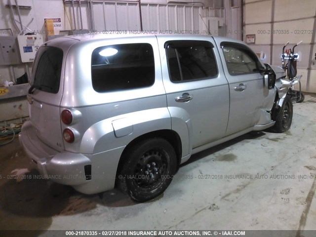 3GNDA13D97S612095 - 2007 CHEVROLET HHR LS SILVER photo 4