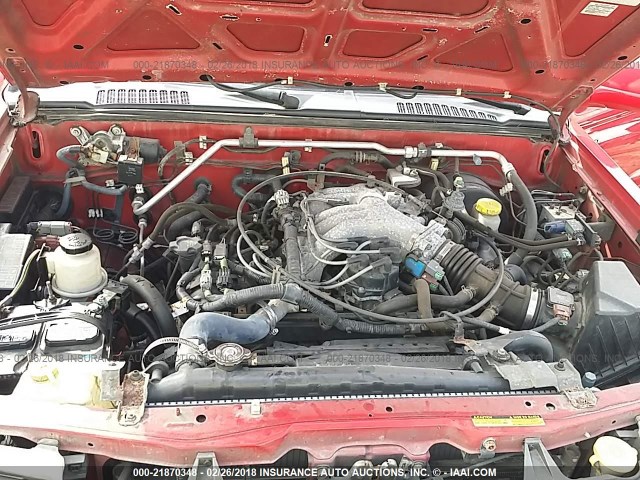 1N6ED26Y6XC305673 - 1999 NISSAN FRONTIER KING CAB XE/KING CAB SE RED photo 10