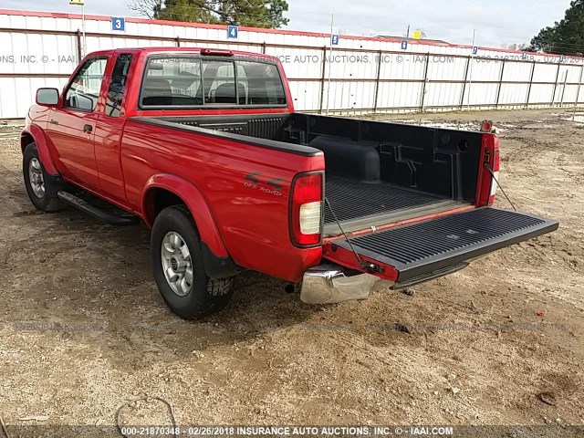 1N6ED26Y6XC305673 - 1999 NISSAN FRONTIER KING CAB XE/KING CAB SE RED photo 3