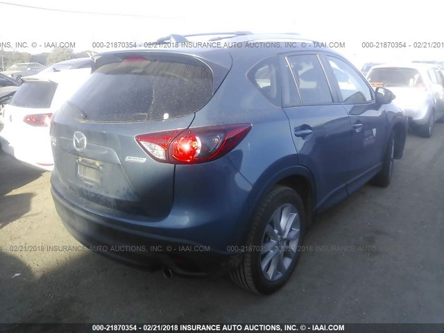 JM3KE4DY7F0478045 - 2015 MAZDA CX-5 GT BLUE photo 4