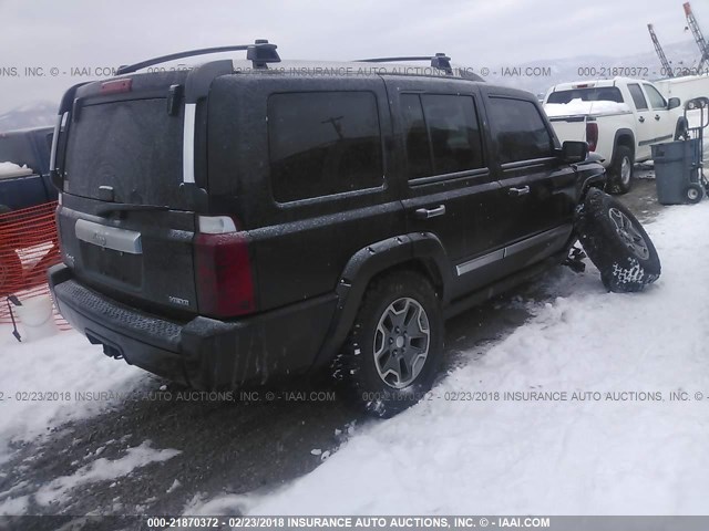 1J8HG68218C218104 - 2008 JEEP COMMANDER OVERLAND BLACK photo 4