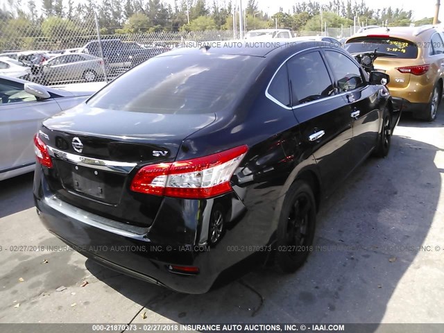 3N1AB7AP0FL689734 - 2015 NISSAN SENTRA S/SV/SR/SL BLACK photo 4