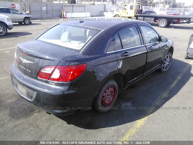 1C3LC56R48N198107 - 2008 CHRYSLER SEBRING TOURING BLACK photo 4