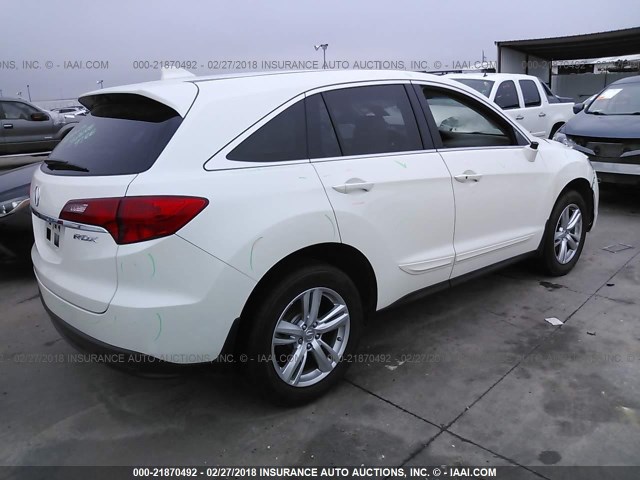 5J8TB3H57FL000062 - 2015 ACURA RDX TECHNOLOGY WHITE photo 4