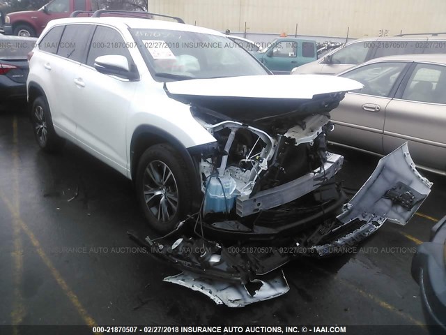 5TDBZRFH0HS429681 - 2017 TOYOTA HIGHLANDER LE/LE PLUS თეთრი ფოტო 1