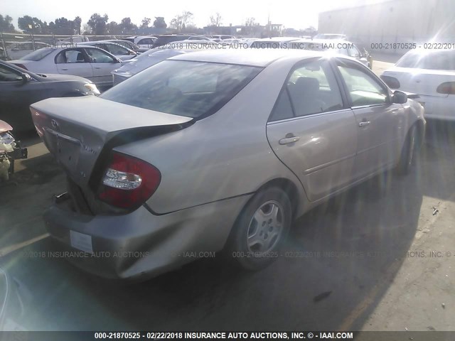 4T1BF32K13U050115 - 2003 TOYOTA CAMRY LE/XLE/SE BROWN photo 4