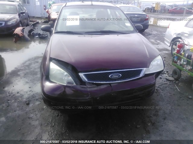 1FAFP34N57W192235 - 2007 FORD FOCUS ZX4/S/SE/SES MAROON photo 6