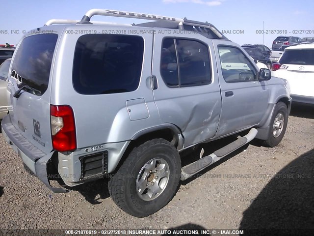 5N1ED28Y01C501739 - 2001 NISSAN XTERRA XE/SE SILVER photo 4