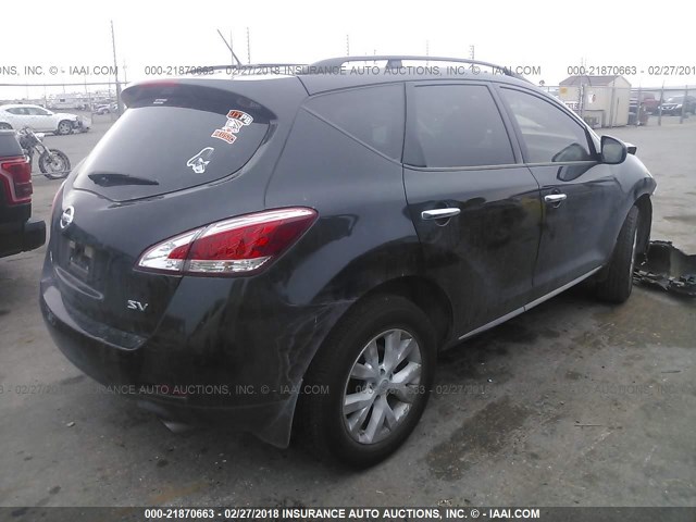 JN8AZ1MUXEW417941 - 2014 NISSAN Murano S/SL/SV/LE BLACK photo 4