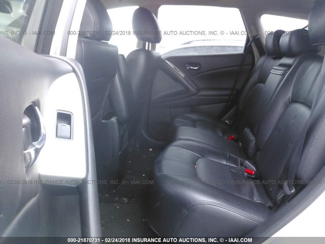 JN8AZ18WX9W118354 - 2009 NISSAN MURANO S/SL/LE SILVER photo 8