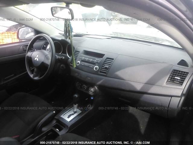 JA3AU16UX9U039255 - 2009 MITSUBISHI LANCER DE BLACK photo 5