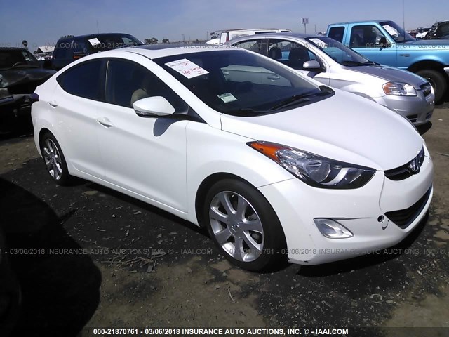 5NPDH4AE3DH208362 - 2013 HYUNDAI ELANTRA GLS/LIMITED WHITE photo 1