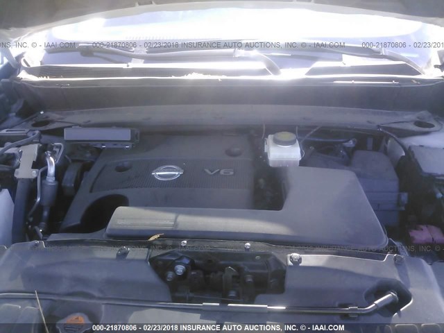 5N1AR2MM3GC669967 - 2016 NISSAN PATHFINDER S/SV/SL/PLATINUM 银色 照片 10