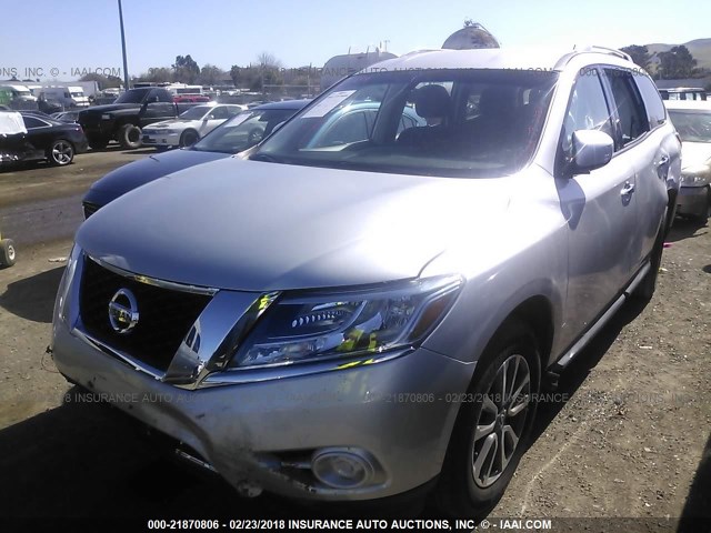 5N1AR2MM3GC669967 - 2016 NISSAN PATHFINDER S/SV/SL/PLATINUM 银色 照片 2