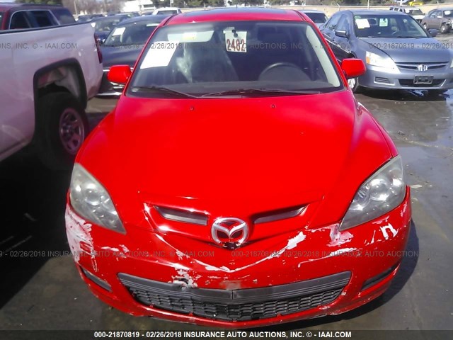 JM1BK344281828476 - 2008 MAZDA 3 HATCHBACK RED photo 6