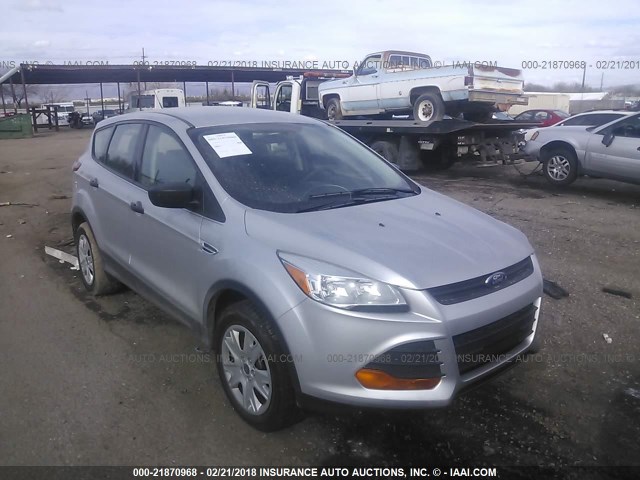 1FMCU0F71EUD25242 - 2014 FORD ESCAPE S SILVER photo 1