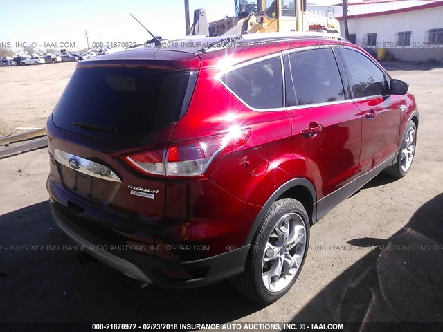 1FMCU0J97FUB95638 - 2015 FORD ESCAPE TITANIUM RED photo 4