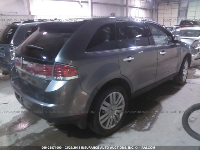 2LMDJ6JC2ABJ21252 - 2010 LINCOLN MKX GRAY photo 4