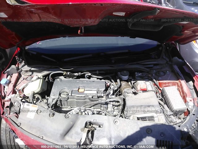 2HGFC2F50HH560397 - 2017 HONDA CIVIC LX RED photo 10