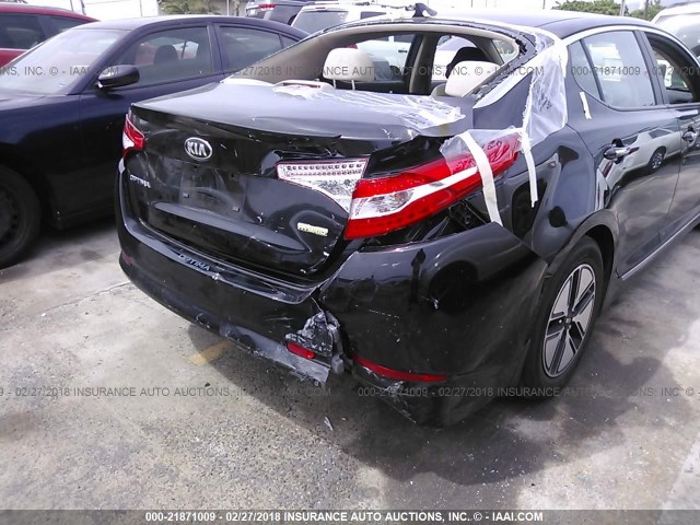 KNAGM4AD1D5053307 - 2013 KIA OPTIMA HYBRID BLACK photo 6