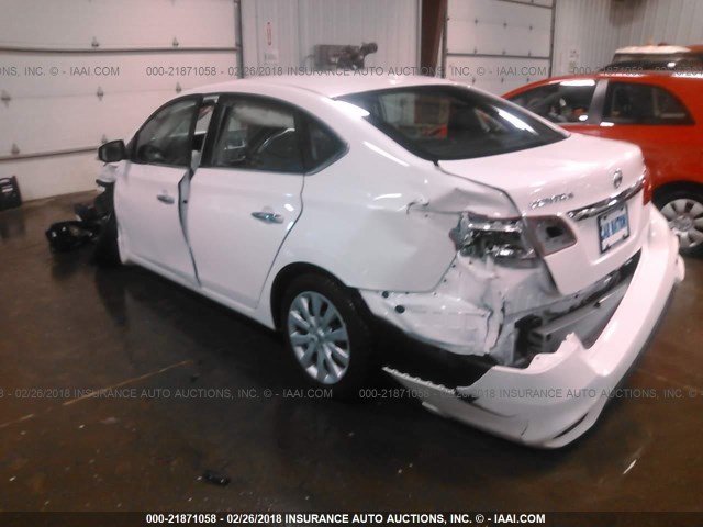 3N1AB7AP5HY342406 - 2017 NISSAN SENTRA S/SV/SR/SL WHITE photo 3