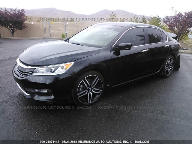 1HGCR2F13HA080609 - 2017 HONDA ACCORD SPORT SPECIAL EDITION BLACK photo 2