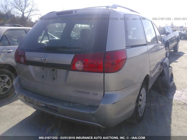 5TDZK23C87S032978 - 2007 TOYOTA SIENNA CE/LE GOLD photo 4