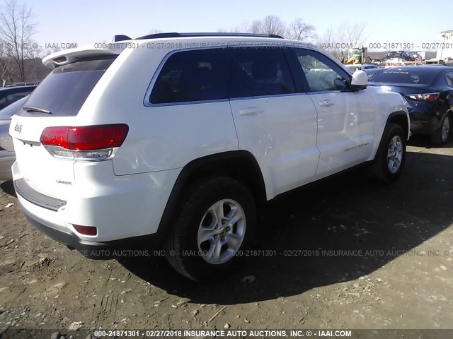 1C4RJFAG1FC183368 - 2015 JEEP GRAND CHEROKEE LAREDO WHITE photo 4