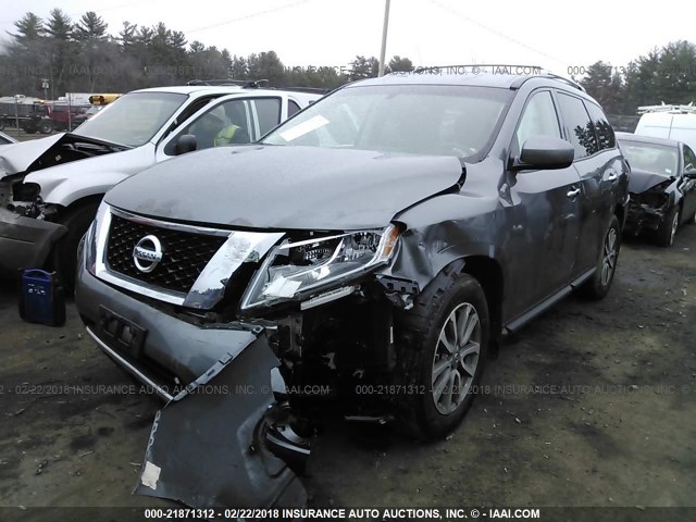 5N1AR2MM3GC625743 - 2016 NISSAN PATHFINDER S/SV/SL/PLATINUM 灰色 照片 2