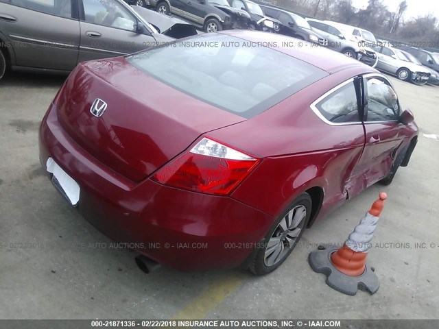 1HGCS11328A008811 - 2008 HONDA Accord LX-S RED photo 4