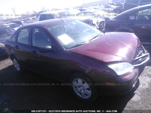 1FAFP34N97W263677 - 2007 FORD FOCUS ZX4/S/SE/SES RED photo 1