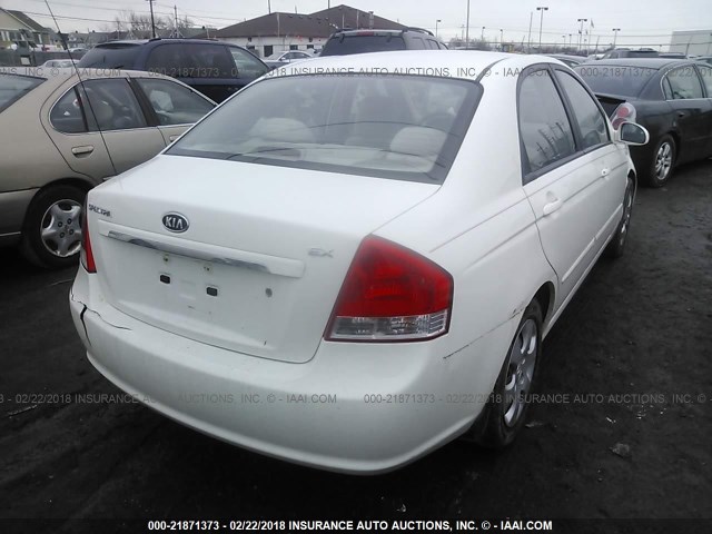 KNAFE121775478305 - 2007 KIA SPECTRA EX/LX WHITE photo 4