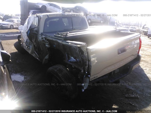 5TFCZ5AN9HX098894 - 2017 TOYOTA TACOMA DBL CAB/SR/TRDSPT/OR/PRO TAN photo 3