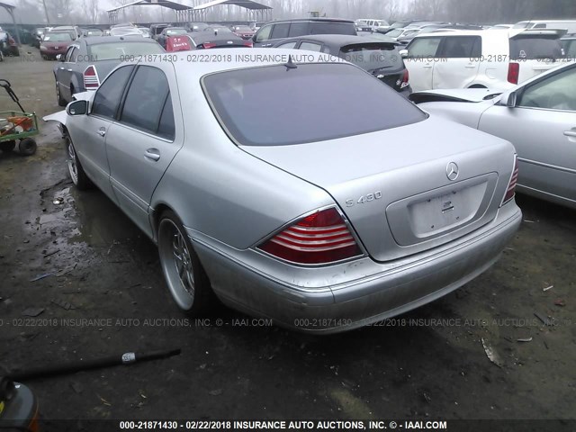 WDBNG70J84A389973 - 2004 MERCEDES-BENZ S 430 SILVER photo 3