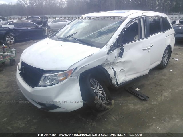 5FNRL5H63CB079285 - 2012 HONDA ODYSSEY EXL WHITE photo 6