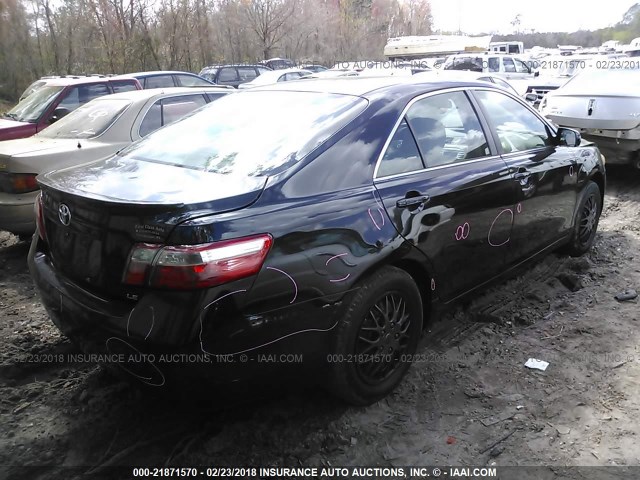 4T1BE46K17U149316 - 2007 TOYOTA CAMRY NEW GENERAT CE/LE/XLE/SE BLACK photo 4