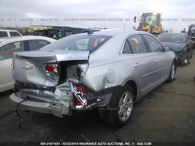 1G11B5SL1EU122555 - 2014 CHEVROLET MALIBU LS 银色 照片 4