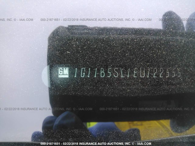 1G11B5SL1EU122555 - 2014 CHEVROLET MALIBU LS 银色 照片 9