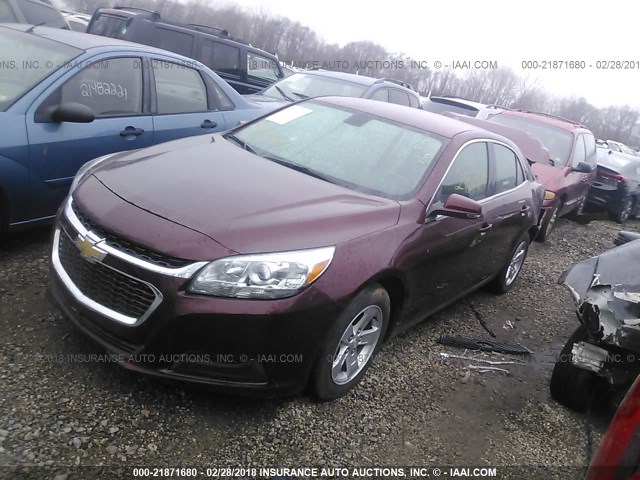 1G11C5SA9GF159601 - 2016 CHEVROLET MALIBU LIMITED LT MAROON photo 2