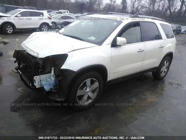 1GKKRRED3CJ397298 - 2012 GMC ACADIA SLT-1 Biały zdjęcie 2