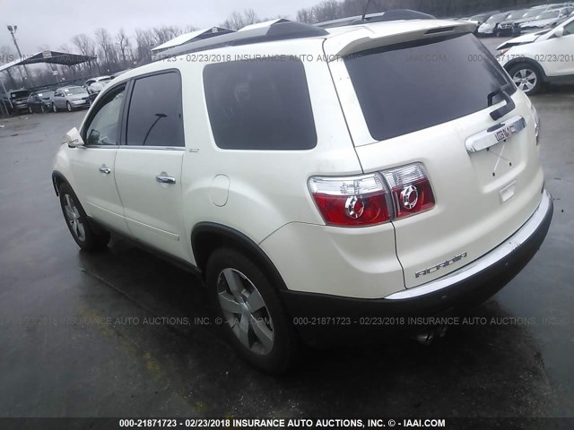 1GKKRRED3CJ397298 - 2012 GMC ACADIA SLT-1 WHITE photo 3