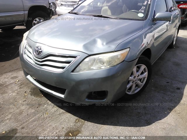 4T1BF3EKXBU596311 - 2011 TOYOTA CAMRY SE/LE/XLE TEAL photo 6