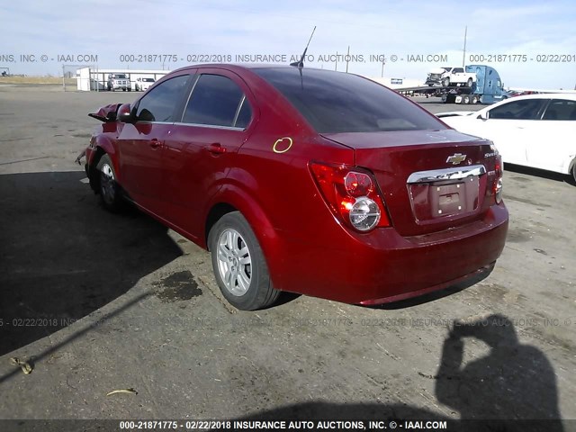 1G1JC5SB9E4116586 - 2014 CHEVROLET SONIC LT RED photo 3